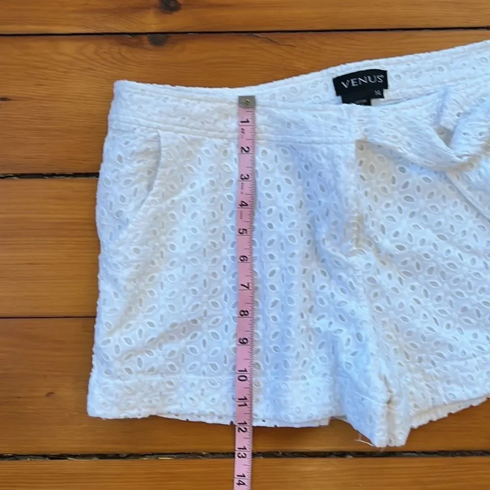 *COQUETTE-GIRL* Venus Sz 14 EUC White Eyelet Waist Tie Trouser Shorts